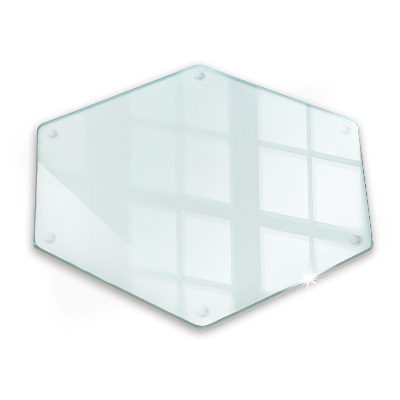Tocător de bucătărie hexagonală transparentă
