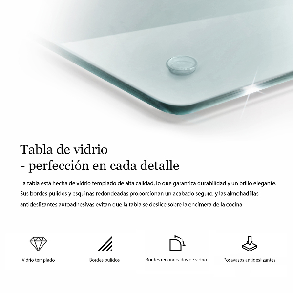 Tocător de bucătărie hexagonală transparentă