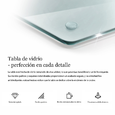 Tocător de bucătărie hexagonală transparentă