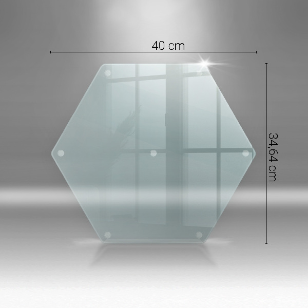 Tocător de bucătărie hexagonală transparentă