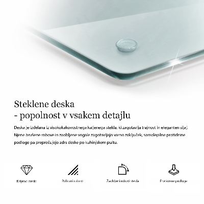 Tocător din sticlă transparentă dreptunghiulară