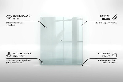 Tocător din sticlă transparentă dreptunghiulară