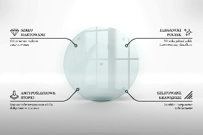Tocător sticlă rotundă transparentă