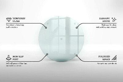Tocător sticlă rotundă transparentă