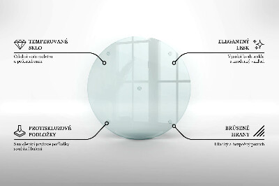 Tocător sticlă rotundă transparentă
