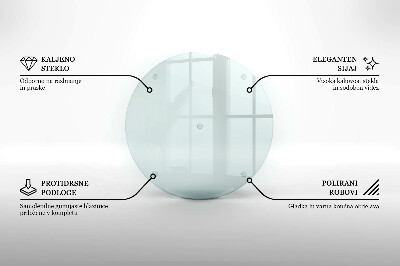 Tocător sticlă rotundă transparentă