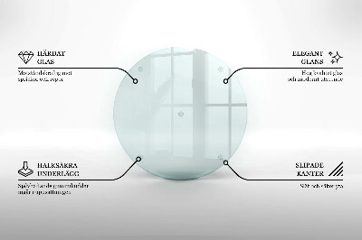 Tocător sticlă rotundă transparentă