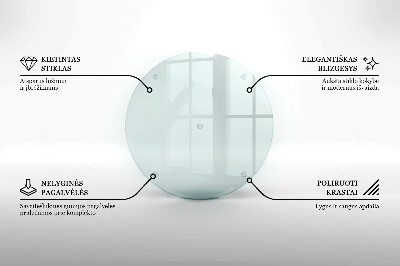 Tocător sticlă rotundă transparentă