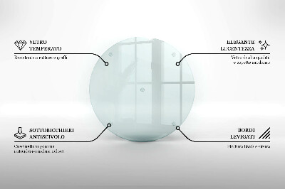 Tocător sticlă rotundă transparentă