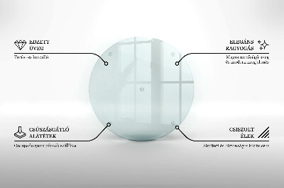Tocător sticlă rotundă transparentă