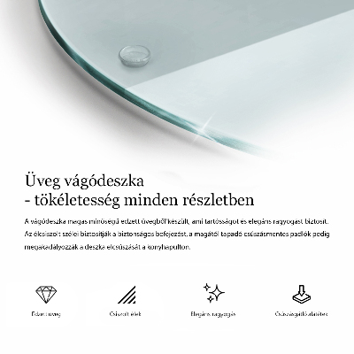 Tocător sticlă rotundă transparentă