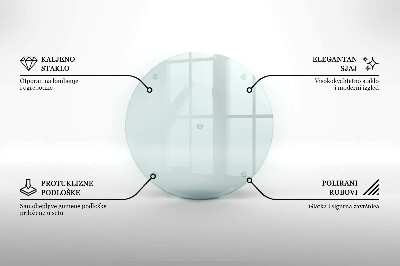 Tocător sticlă rotundă transparentă