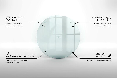 Tocător sticlă rotundă transparentă