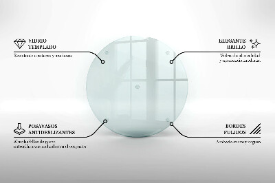 Tocător sticlă rotundă transparentă