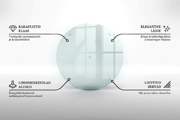 Tocător sticlă rotundă transparentă