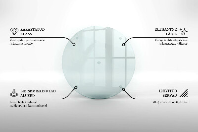 Tocător sticlă rotundă transparentă