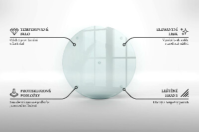 Tocător sticlă rotundă transparentă