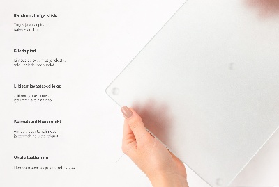 Tocător din sticlă rotund, semitransparent