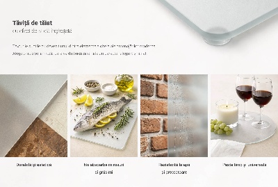 Tocător din sticlă rotund, semitransparent