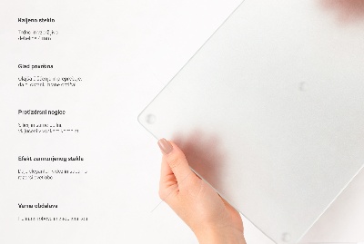 Tocător din sticlă rotund, semitransparent