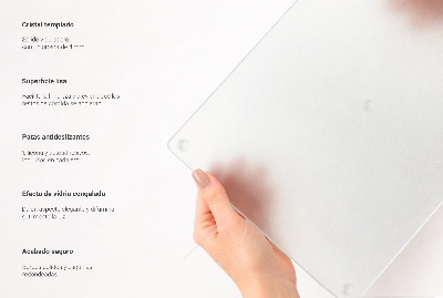 Tocător din sticlă cu finisaj dublu semitransparent