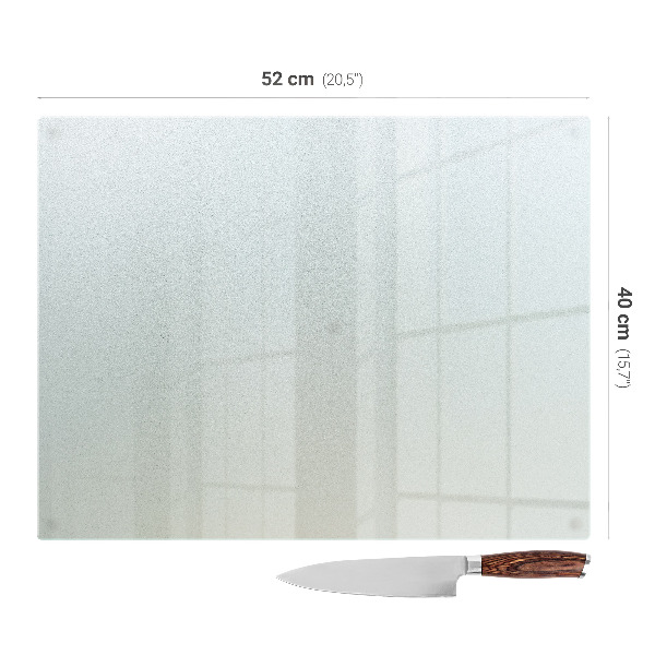 Tocător din sticlă dreptunghiular, semitransparent