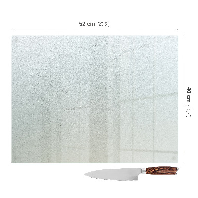 Tocător din sticlă dreptunghiular, semitransparent