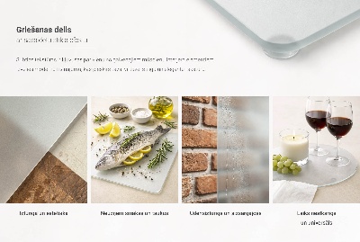 Tocător din sticlă dreptunghiular, semitransparent