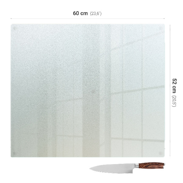 Tocător din sticlă dreptunghiular, semitransparent