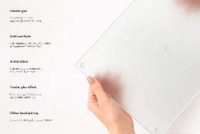 Tocător din sticlă dreptunghiular, semitransparent