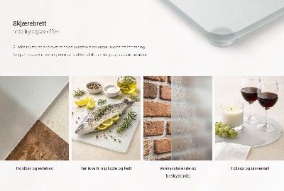 Tocător din sticlă dreptunghiular, semitransparent