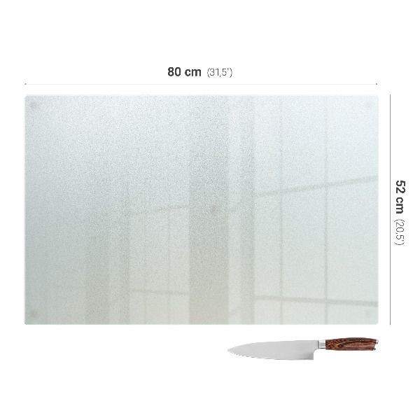 Tocător din sticlă dreptunghiular, semitransparent