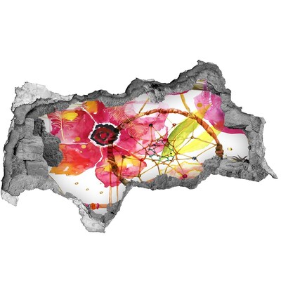 Fototapet 3D gaură în perete model floral