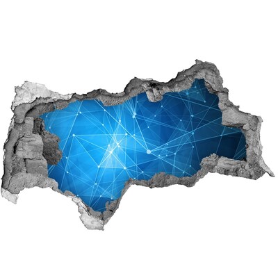 Fototapet un zid spart cu priveliște Spațiul digital din spatele peretelui