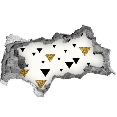 Autocolant gaură 3D Design modern cu triunghiuri