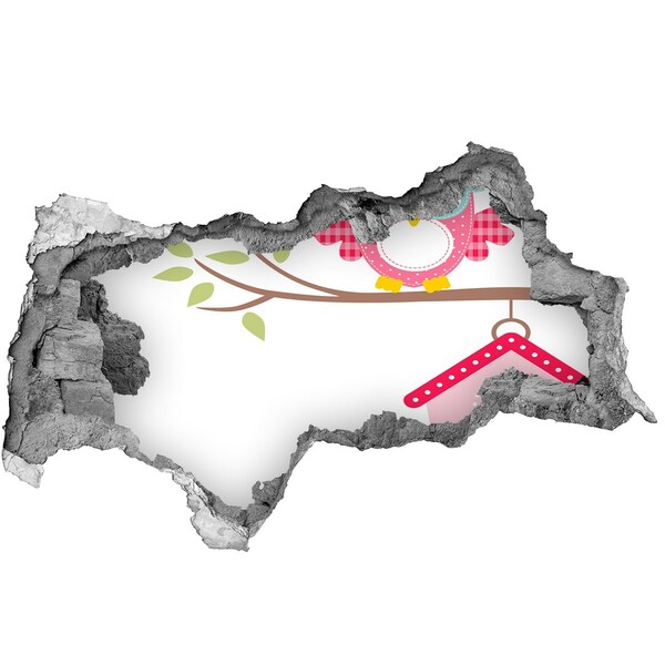 Fototapet un zid spart cu priveliște Owl pe o ramură