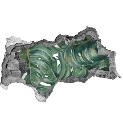 Autocolant 3D gaura cu priveliște Monstera