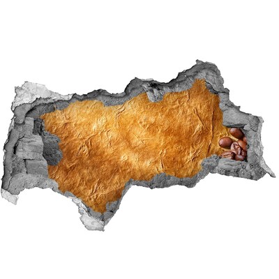 Autocolant de perete gaură 3D Gaură de aur în perete