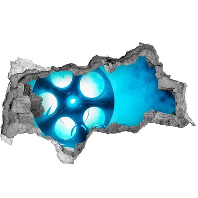 Fototapet 3D gaură în perete Cinema în acțiune