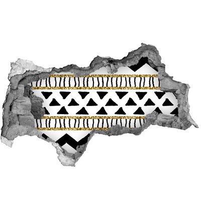 Autocolant un zid spart cu priveliște Gaură stilizată în perete