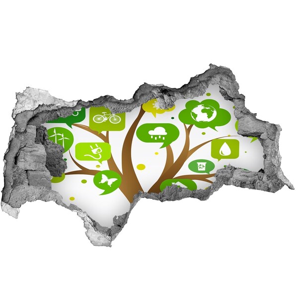 Autocolant autoadeziv gaură Lumea verde a naturii