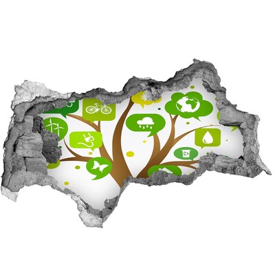 Autocolant autoadeziv gaură Lumea verde a naturii