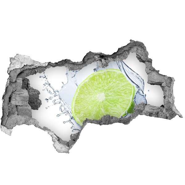 Autocolant 3D gaura cu priveliște Lămâie verde