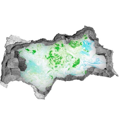 Autocolant 3D gaura cu priveliște O oază verde într-o gaură din perete