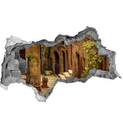 Autocolant 3D gaura cu priveliște O stradă fermecătoare din oraș