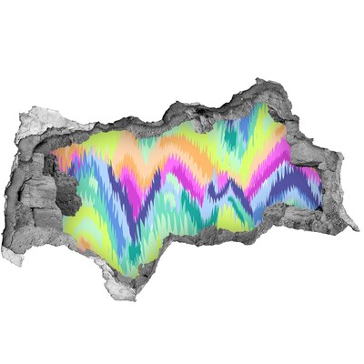 Autocolant de perete gaură 3D fundal curcubeu