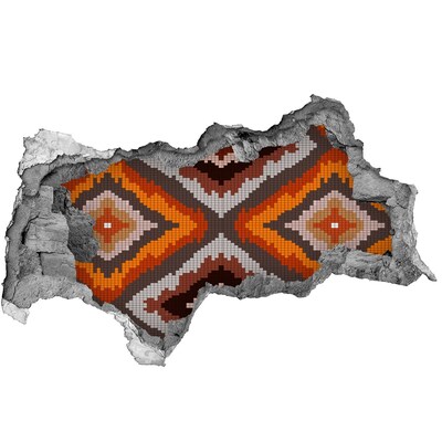 Autocolant gaură 3D Modele de mozaic în culori pământii