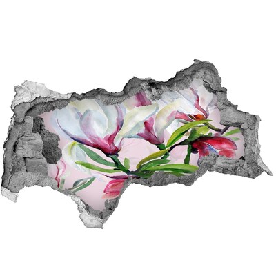 Autocolant gaură 3D flori magnolia
