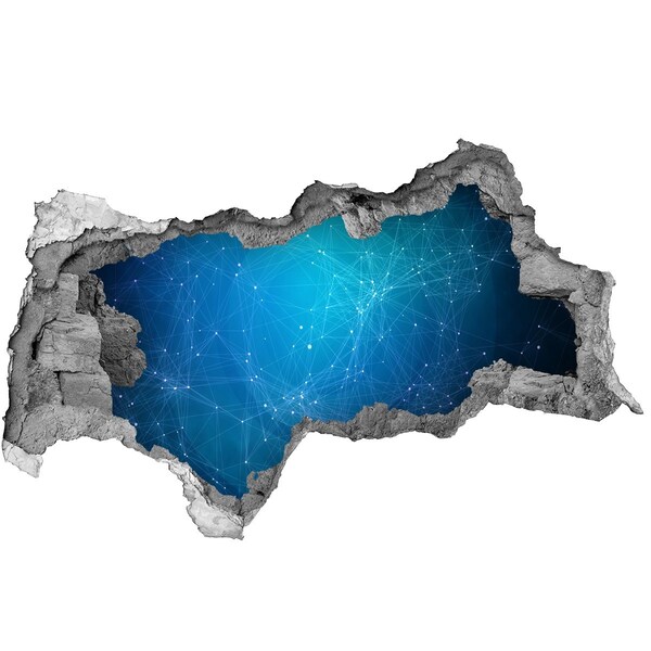 Autocolant 3D gaura cu priveliște Portal cosmic în perete