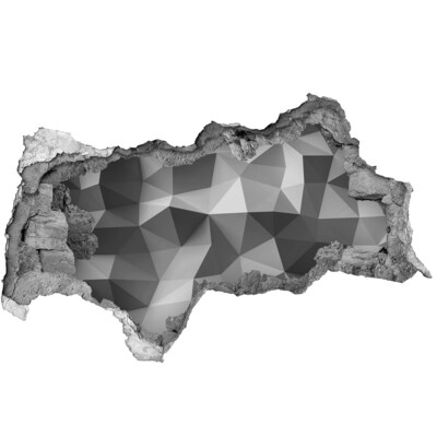 Autocolant gaură 3D Gaură geometrică în perete